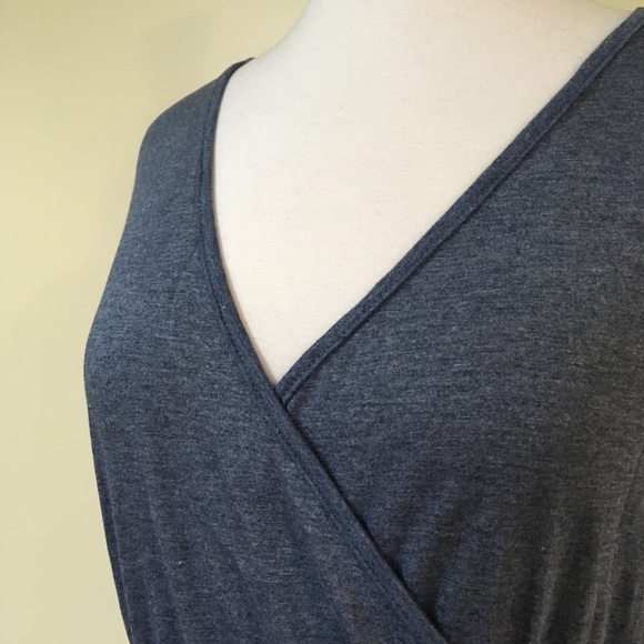 Drawstring Surplice Slit Maxi Dress - Picture 6 of 7